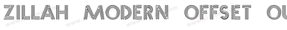 Zillah Modern Offset Outline字体转换